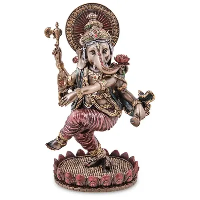 Cтатуэтка коллекционная Ganesh Бог мудрости и благополучия 20,5 см Veronese Разноцветный AL229072