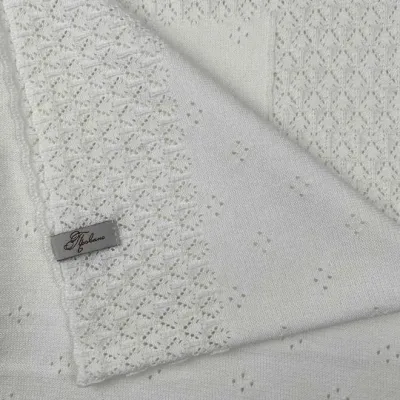 Дитячий плед ART KNIT Кріжма 120х120 см Білий (6902)
