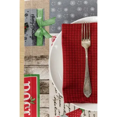 Серветка Прованс Merry Christmas 35х45 см Червоний (7403)