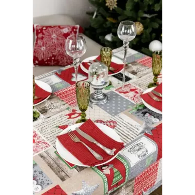 Серветка Прованс Merry Christmas 35х45 см Червоний (7403)