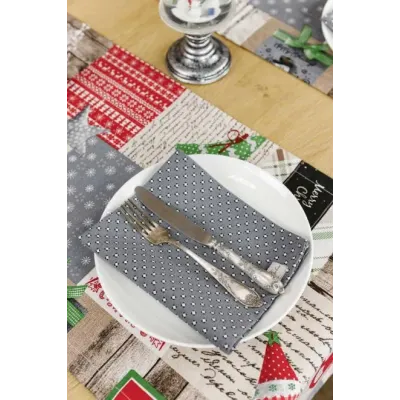 Серветка Прованс Merry Christmas 35х45 см Сірий (7404) Серветка Прованс Merry Christmas 35х45 см Сірий (7404)
