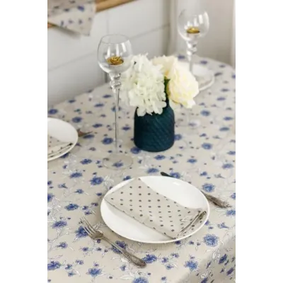 Салфетка Прованс Горох 35х45 см Сине-бежевый (7534)
