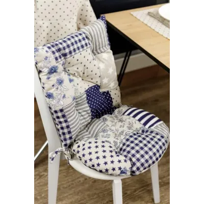 Подушка на стілець Прованс Печворк 40х40 см Різнокольоровий (7485) Подушка на стілець Прованс Печворк 40х40 см Різнокольоровий (7485)