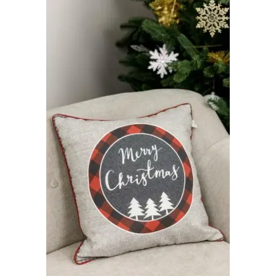 Наволочка декоративна Прованс Merry Christmas 45x45 см Різнокольоровий (7433)