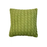 В'язана наволочка ART KNIT Коси 45х45 см Зелений (6752)