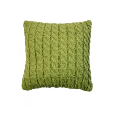 Вязаная наволочка ART KNIT Косы 45х45 см Зеленый (6752) Вязаная наволочка ART KNIT Косы 45х45 см Зеленый (6752)