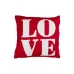 Наволочка в'язана Прованс LOVE 45х45 см Білий/червоний (7840)