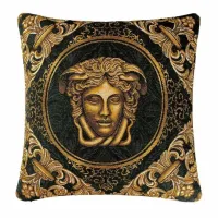 Гобеленова наволочка Прованс Arte di lusso-1 45х45 см Золотий/чорний (6808)