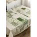 Скатерть Прованс Горох 120х136 см Бежево-зеленый (7566)
