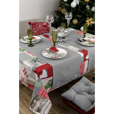 Скатертина Прованс Merry Christmas 132х180 см Різнокольоровий (7422) Скатертина Прованс Merry Christmas 132х180 см Різнокольоровий (7422)