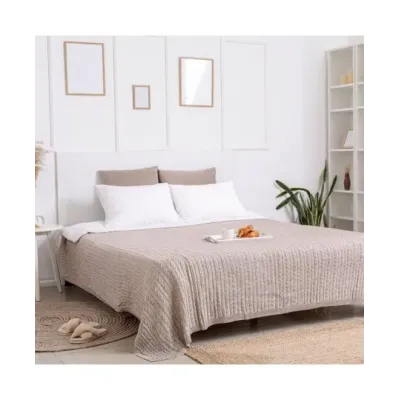 В'язаний плед Прованс SOFT 90х130 см Бежевий (3042)