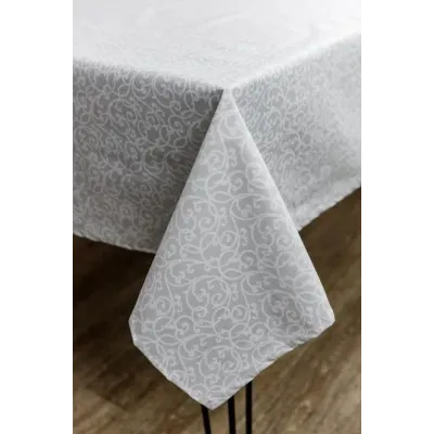 Скатертина плямостійка Айс Вензель Прованс 136х180 см Сірий (8056) Скатертина плямостійка Айс Вензель Прованс 136х180 см Сірий (8056)