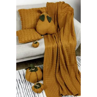 Плед Прованс Happy Fall Kosa Охра 130х170 см Желтый (7146)