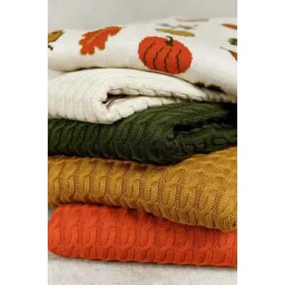 Плед Прованс Happy Fall Kosa Охра 130х170 см Желтый (7146)