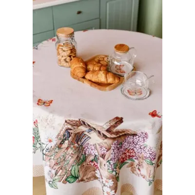 Гобеленова скатертина Alicia кругла Прованс Різнокольоровий 140 см (2910)