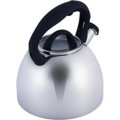 Чайник из нержавеющей стали со свистком 2.7 л с черной ручкой Kamille DP91365 Чайник из нержавеющей стали со свистком 2.7 л с черной ручкой Kamille DP91365