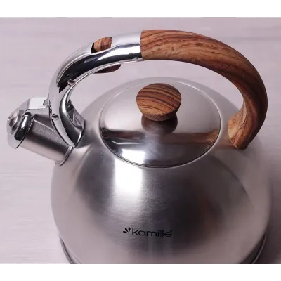 Чайник из нержавеющей стали со свистком 2 л Kamille DP91366