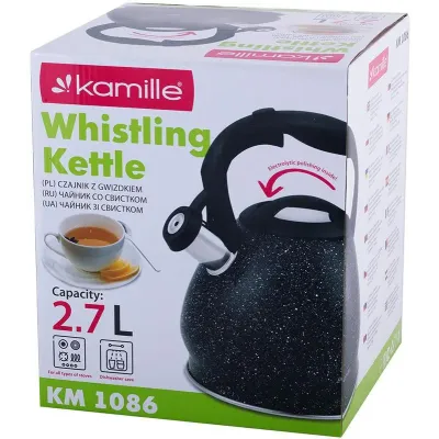 Чайник з нержавіючої сталі зі свистком 2.7 л Kamille DP91371