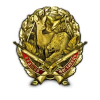 Нагрудний знак Collection Кращий мисливець 45 мм Золотистий (hub_0rywxy)