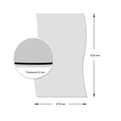 Дзеркало акрилове самоклеюче Sticker Wall 270x420x2 мм SW-00001519