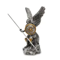 Настольная мини фигурка Святой Архангел Рафаэль 9.5 см Veronese Серебристый AL229097