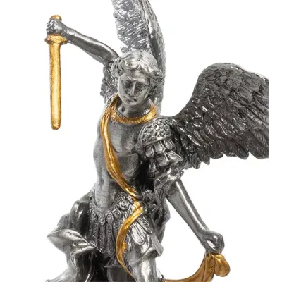 Настольная мини фигурка Святой Архангел Михаил 10 см Veronese Серебристый AL229098