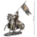 Настольная мини фигурка Воин на коне 9.5 см Veronese Серебристый AL229099