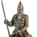 Настольная мини фигурка Воин на коне 8,5x3,5x10 см Veronese Серебристый AL229106