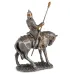 Настольная мини фигурка Воин на коне 8,5x3,5x10 см Veronese Серебристый AL229106