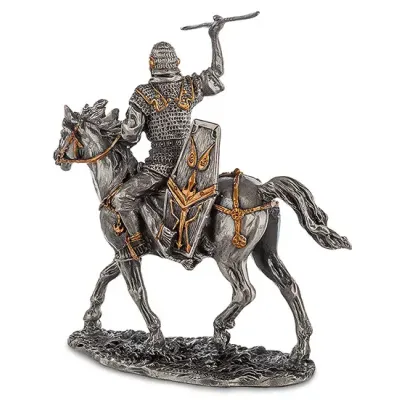 Настольная мини фигурка Воин на коне 10х9.5 см Veronese Серебристый AL229118 Настольная мини фигурка Воин на коне 10х9.5 см Veronese Серебристый AL229118