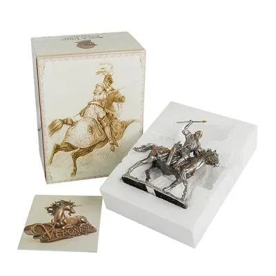Настольная мини фигурка Воин на коне 10х9.5 см Veronese Серебристый AL229118 Настольная мини фигурка Воин на коне 10х9.5 см Veronese Серебристый AL229118