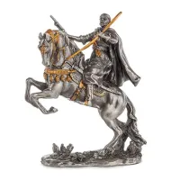 Настольная мини фигурка Воин на коне 10х8 см Veronese Серебристый AL229120 Настольная мини фигурка Воин на коне 10х8 см Veronese Серебристый AL229120
