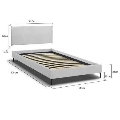 Изголовье для кровати COSAS Rodos Latte 60x98 см CS1 Бронза
