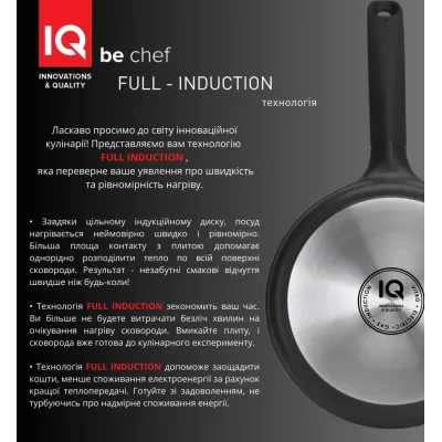 Сковорода IQ Be Chef 22 см Чорний (6898012)