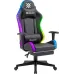 Геймерское кресло Defender Watcher полиуритановое с RGB подсветкой и подножкой Черный
