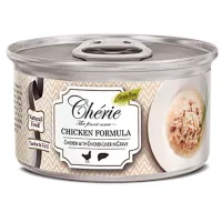 Корм вологий Pettric Cherie кусочки м'яса курки і курячої печінки в соусі 80 г