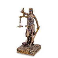 Интерьерная фигурка Фемида богиня правосудия Veronese 12 см Коричневый AL229283