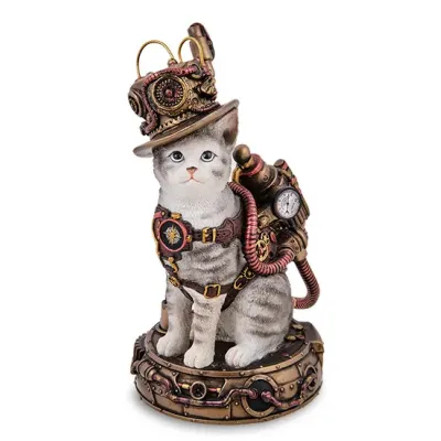 Интерьерная фигурка в стиле Стимпанк Mr. Cat Veronese 17 см Разноцветный AL229304