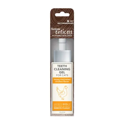Гель для ухода за полостью рта TropiClean Enticers Курица маринованная медом No Brush для котов 59 мл