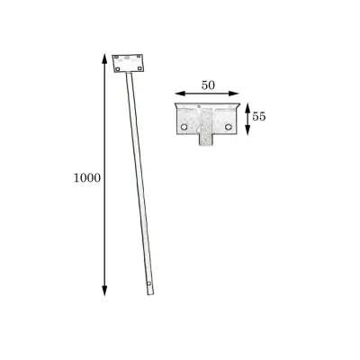 Кронштейн для прожектора 100х5.5х5 см MSK Electric К-1000