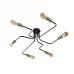 Люстра паук MSK Electric Maze c бронзовыми патронами NL 10084/6 BK+BN
