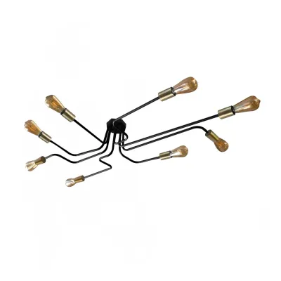 Люстра лофт MSK Electric Maze с бронзовыми патронами MSK Electric NL 13060/8 BK+BN Люстра лофт MSK Electric Maze с бронзовыми патронами MSK Electric NL 13060/8 BK+BN