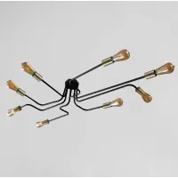 Люстра лофт MSK Electric Maze з бронзовими патронами MSK Electric NL 13060/8 BK+BN Люстра лофт MSK Electric Maze з бронзовими патронами MSK Electric NL 13060/8 BK+BN