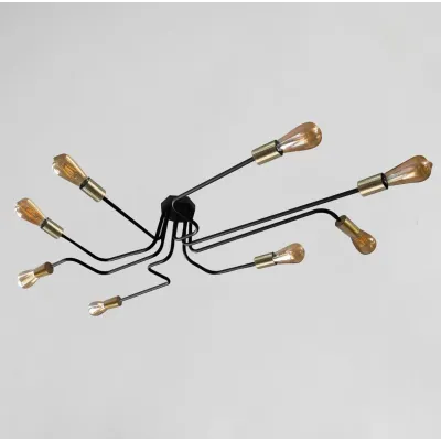 Люстра лофт MSK Electric Maze с бронзовыми патронами MSK Electric NL 13060/8 BK+BN