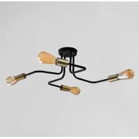 Люстра лофт MSK Electric Maze з бронзовими патронами MSK Electric NL 5050/4 BK+BN Люстра лофт MSK Electric Maze з бронзовими патронами MSK Electric NL 5050/4 BK+BN