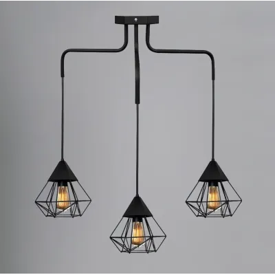 Люстра подвесная MSK Electric Crystal в стиле лофт на три плафона NL 10535-3