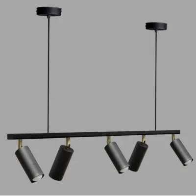 Люстра підвісна MSK Electric Tube в стилі лофт із поворотними плафонами NL 2450-5 BK Люстра підвісна MSK Electric Tube в стилі лофт із поворотними плафонами NL 2450-5 BK