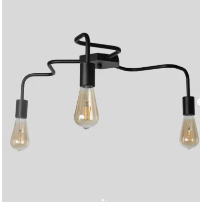 Люстра лофт MSK Electric Laminari стельова на три лампи NL 17503-3 BK