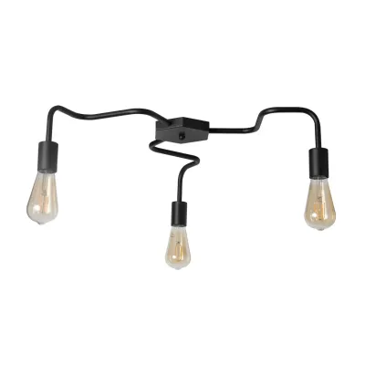 Люстра лофт MSK Electric Laminari стельова на три лампи NL 17503-3 BK