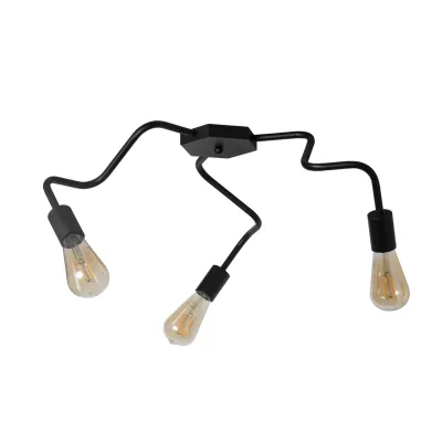 Люстра лофт MSK Electric Laminari стельова на три лампи NL 17503-3 BK